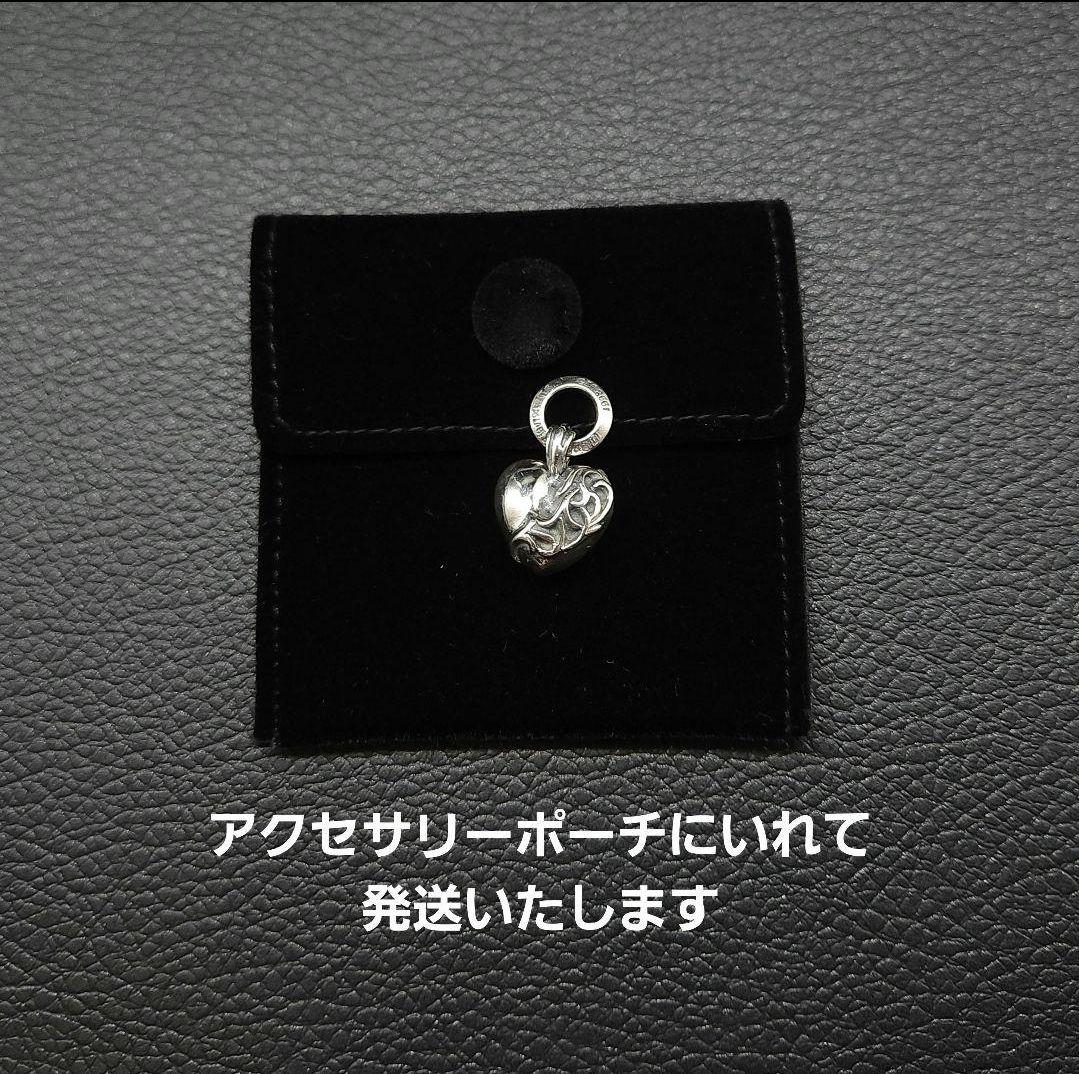 silver925 ペンダント 唐草 ハート トップ 純銀 無垢 大 ネックレス