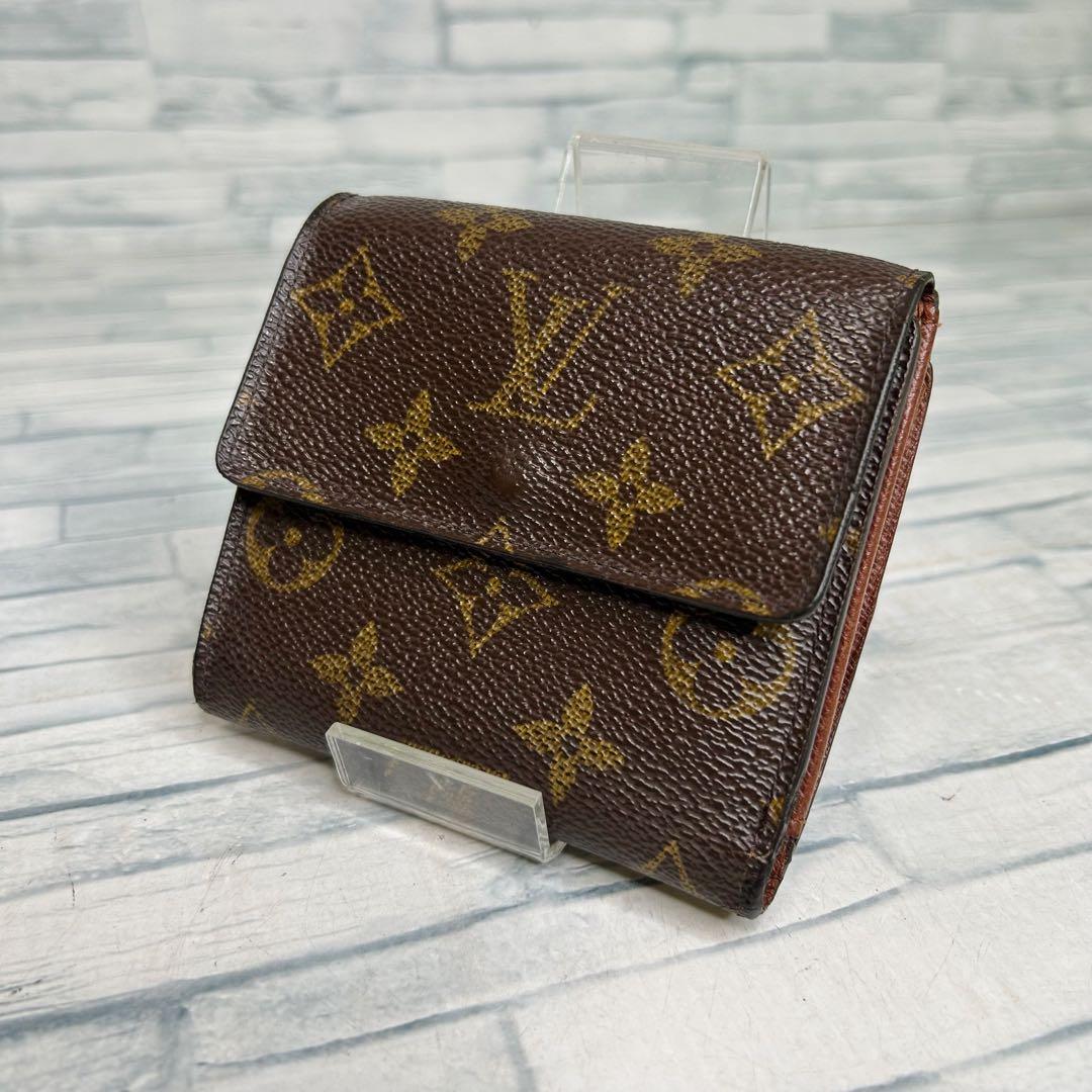 美品　50 VUITTON ルイヴィトン モノグラム Wホック 二つ折り　kv5
