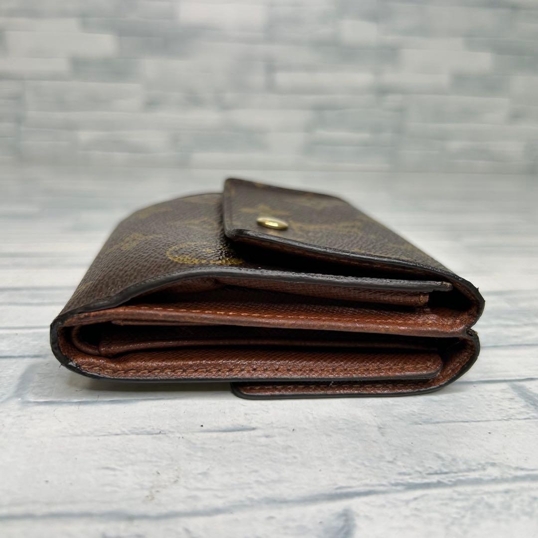 美品　50 VUITTON ルイヴィトン モノグラム Wホック 二つ折り　kv5