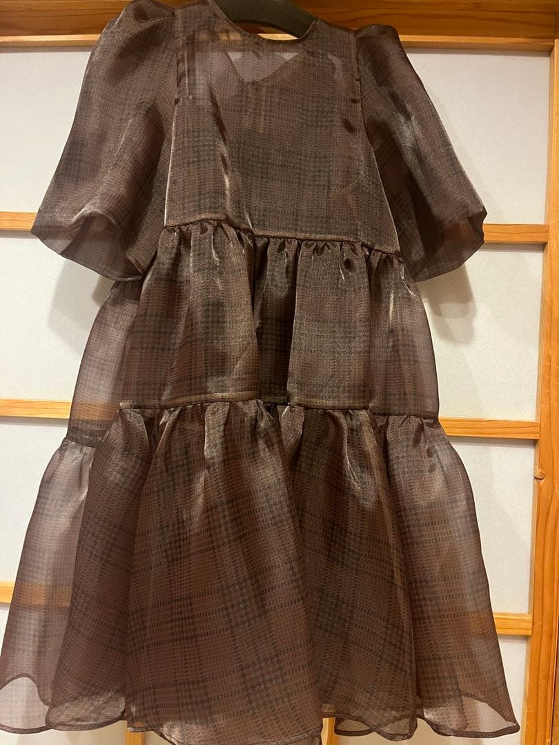 【即日発送】The toe Bellevue Dress (brown M)