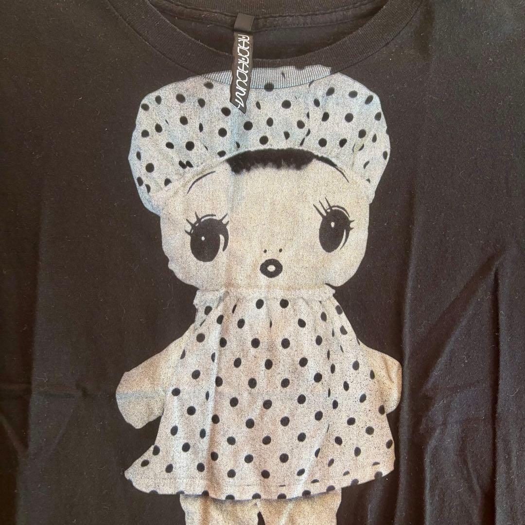 あちゃちゅむ　ムチャチャ　黒Tシャツ　はなちゃん　半袖