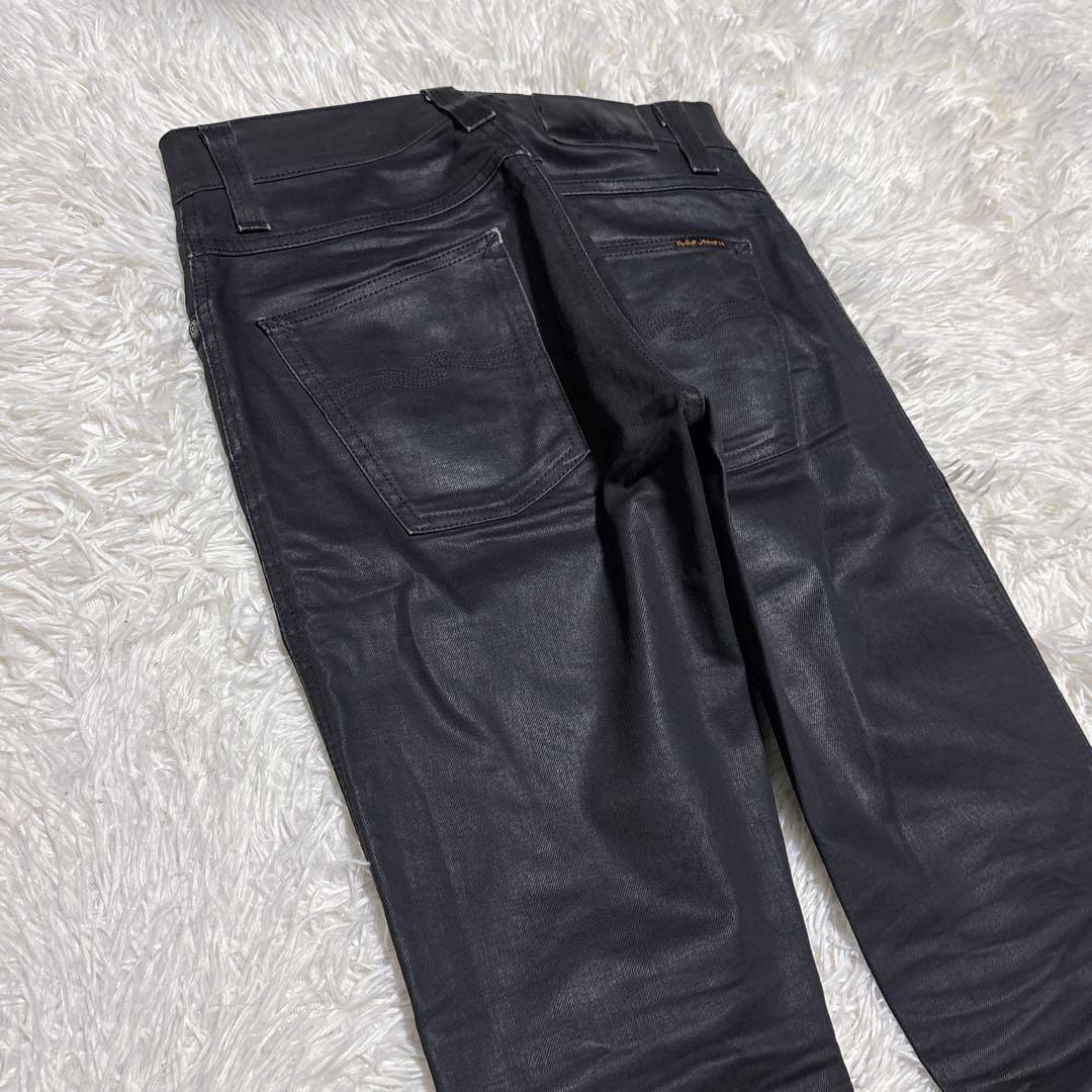パンツ nudie jeans SLIM JIM DRY BLACK COATED 30