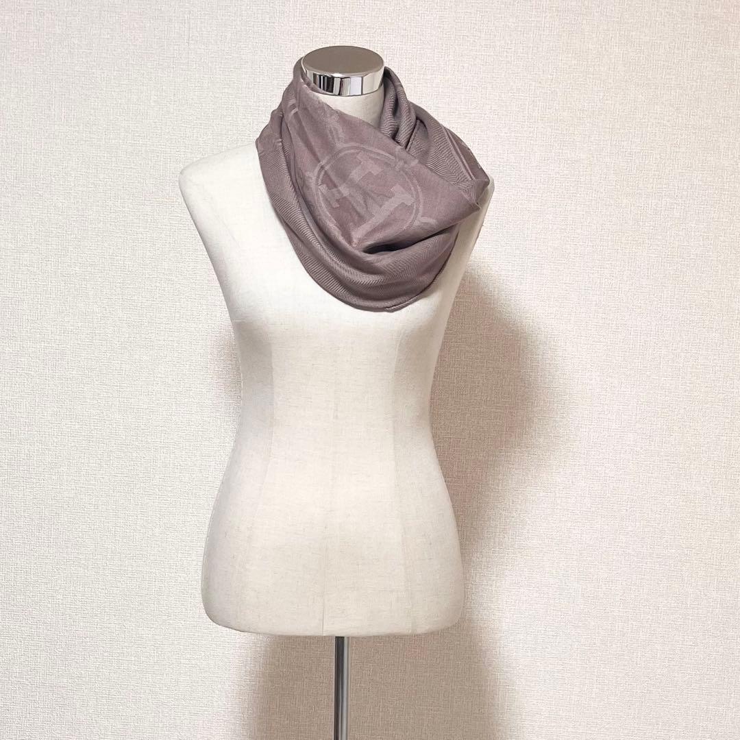 【美品】エルメス　ロザンジュ ニューリブリス　ストール　カシミヤ&シルク　ロゴ