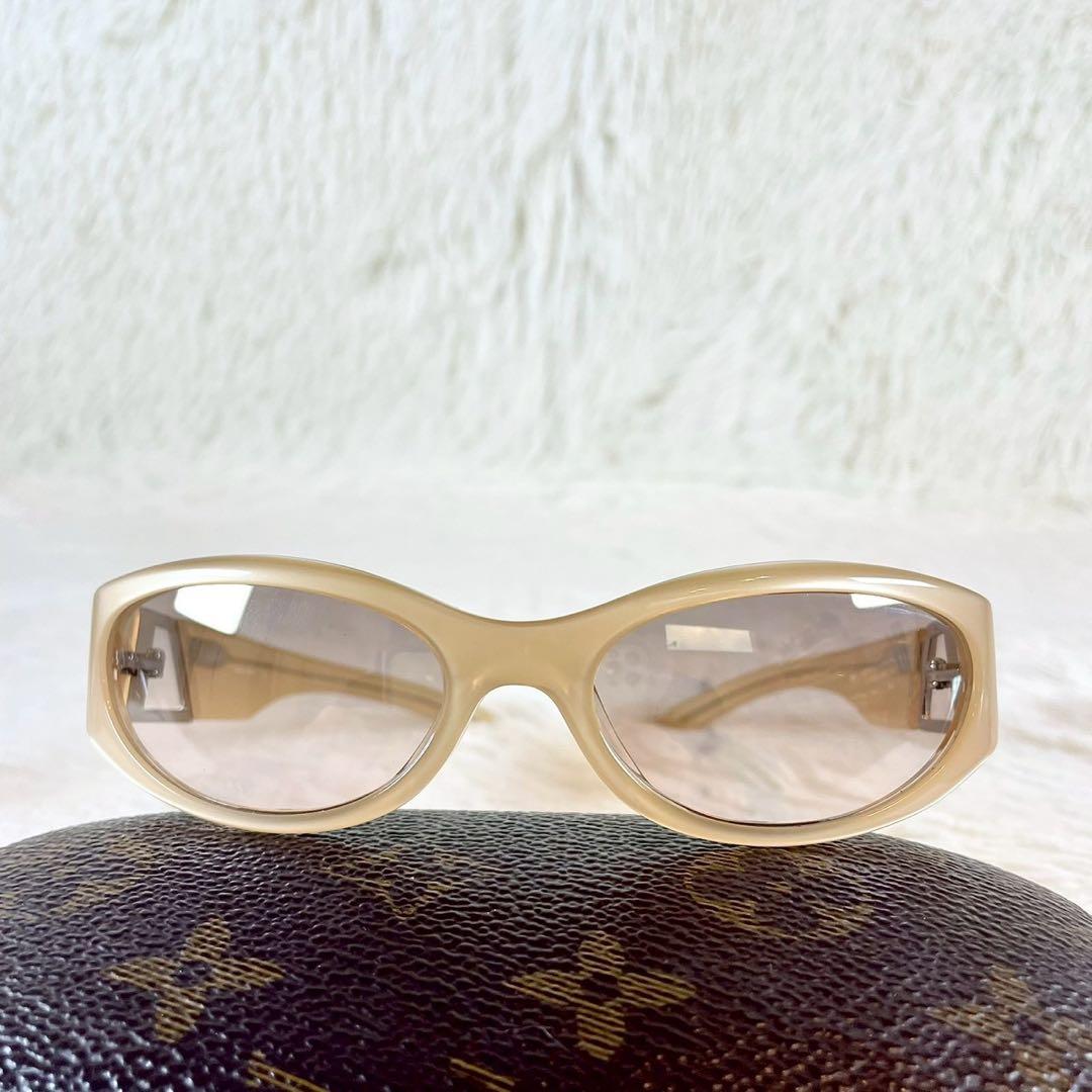 美品　miu miu　サングラス　SMU02D　ブラウンレンズ　ベージュフレーム