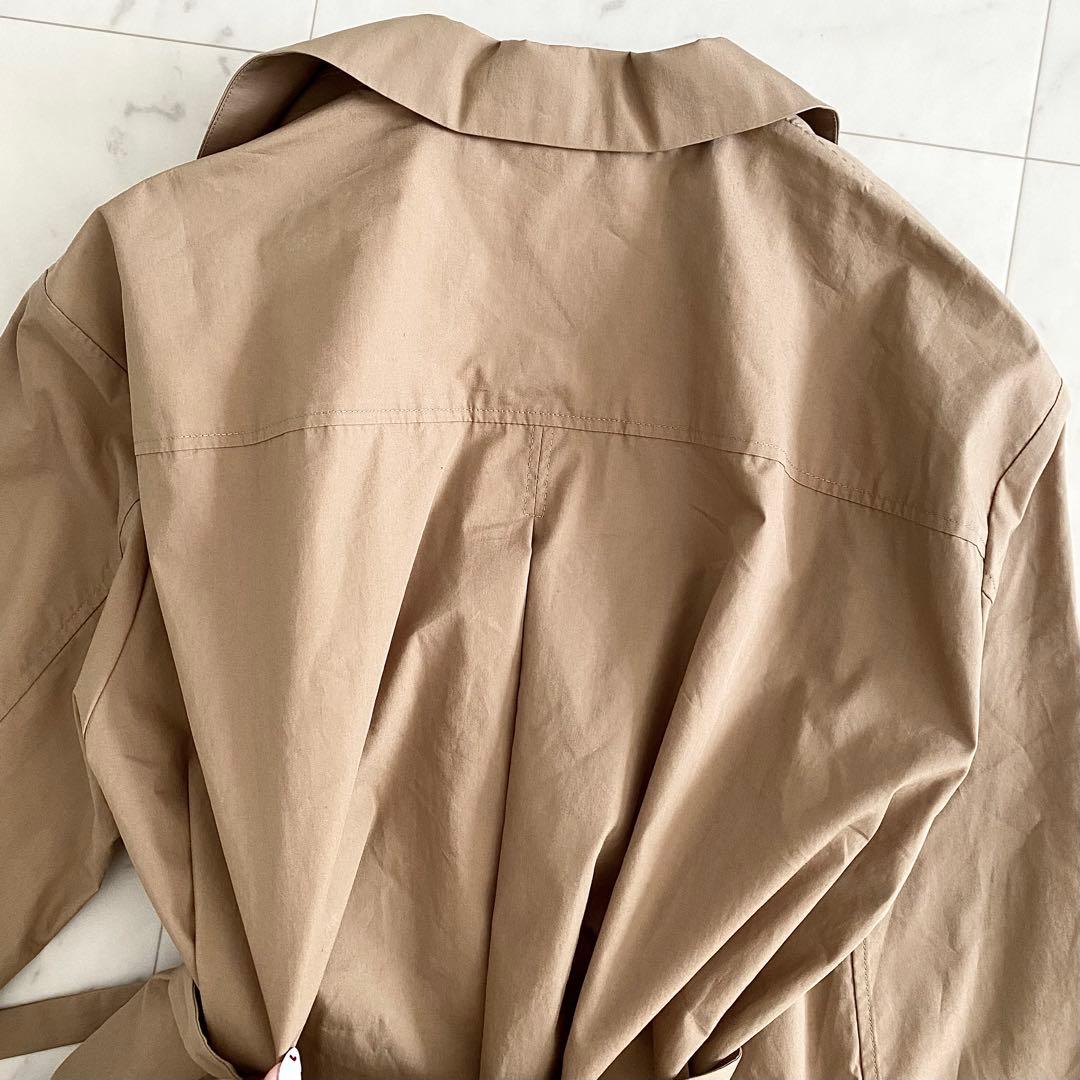 美品 モラビト ロゴレザーワッペンデザイン ベルト付きシャツジャケット 38