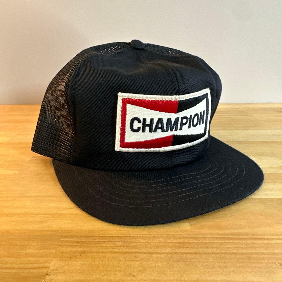 超希少USA製70s-80s CHAMPIONトラッカーキャップ 企業ロゴ