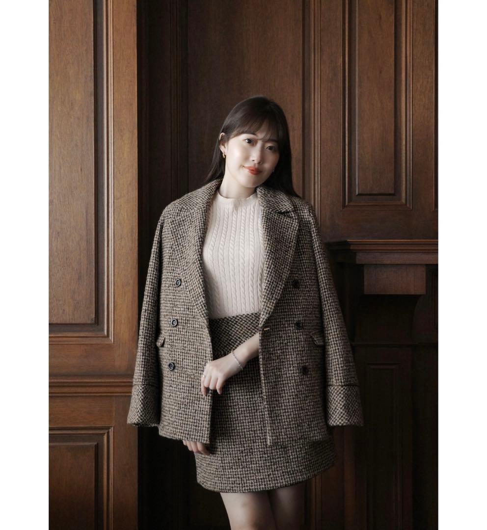 ジャケット・アウター herlipto Hemingway Check Tweed Jacket