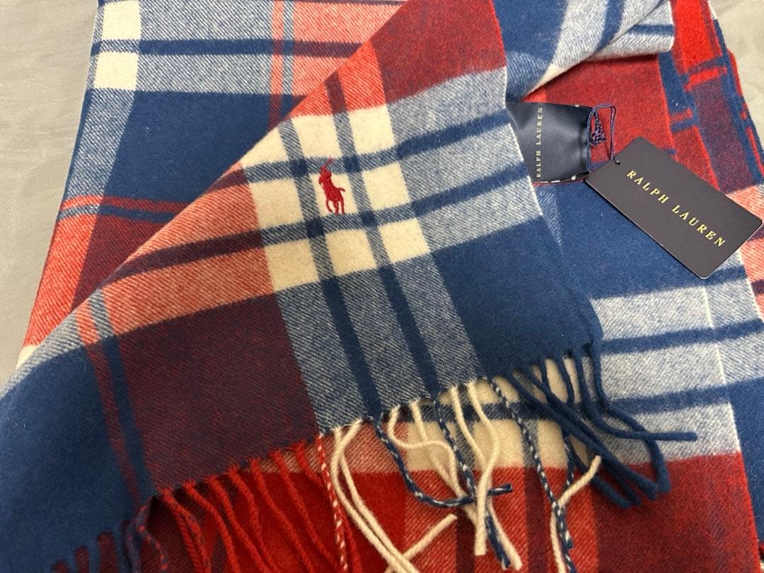 Ralph Lauren チェック柄ひざかけ/ マフラー
