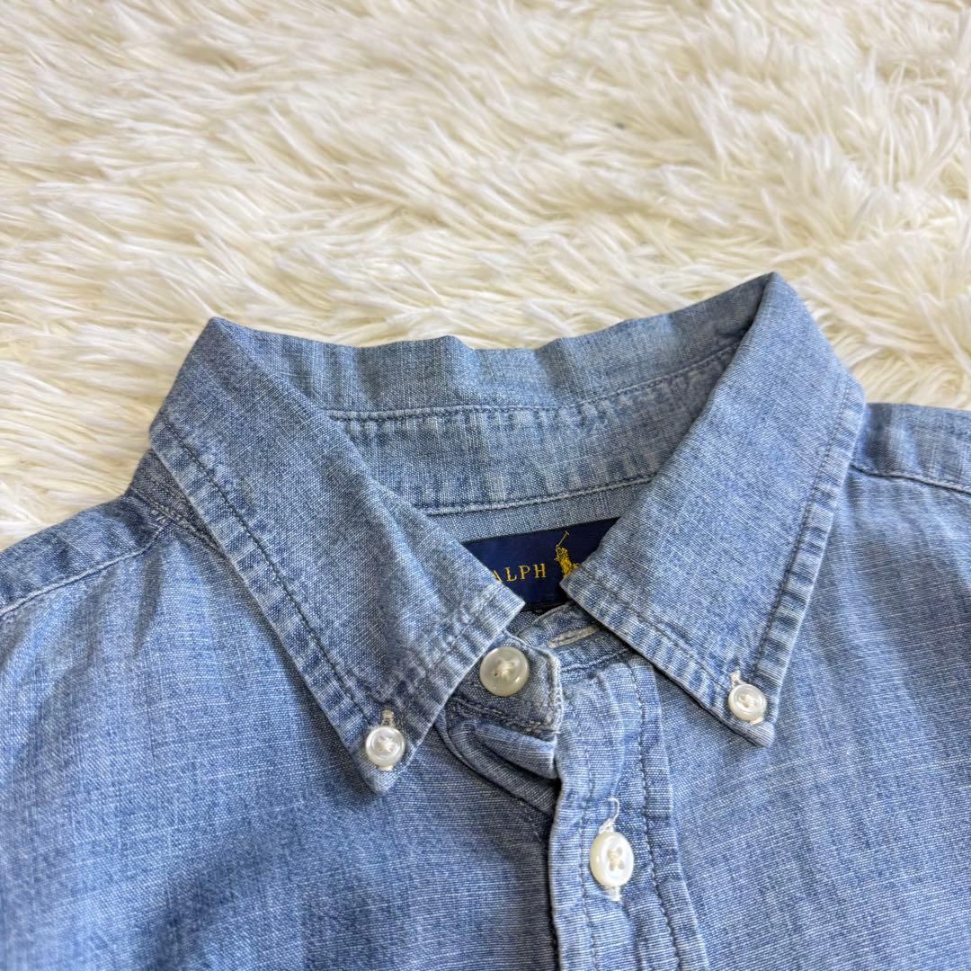 【ラルフローレン】美品 デニムシャツ 長袖 Lサイズ レディース