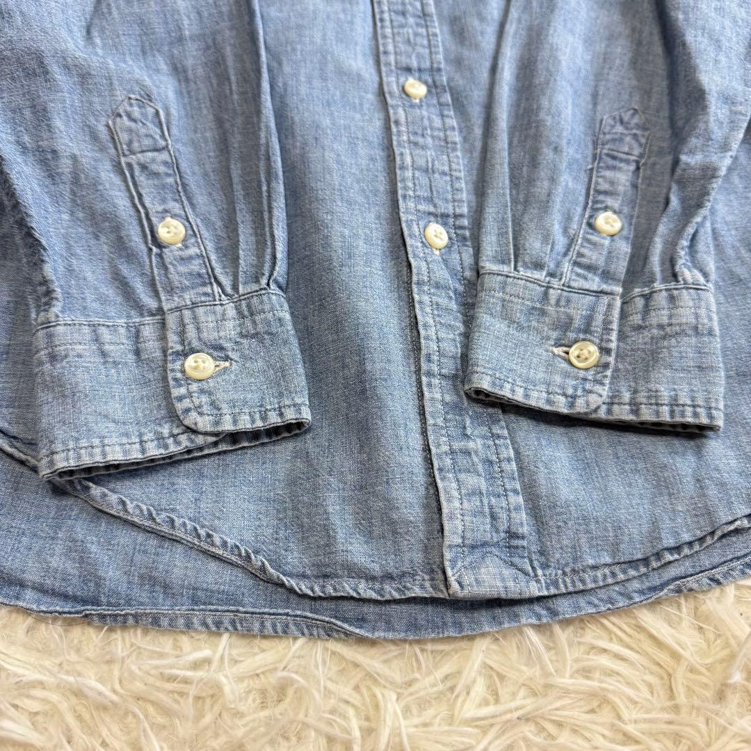 【ラルフローレン】美品 デニムシャツ 長袖 Lサイズ レディース