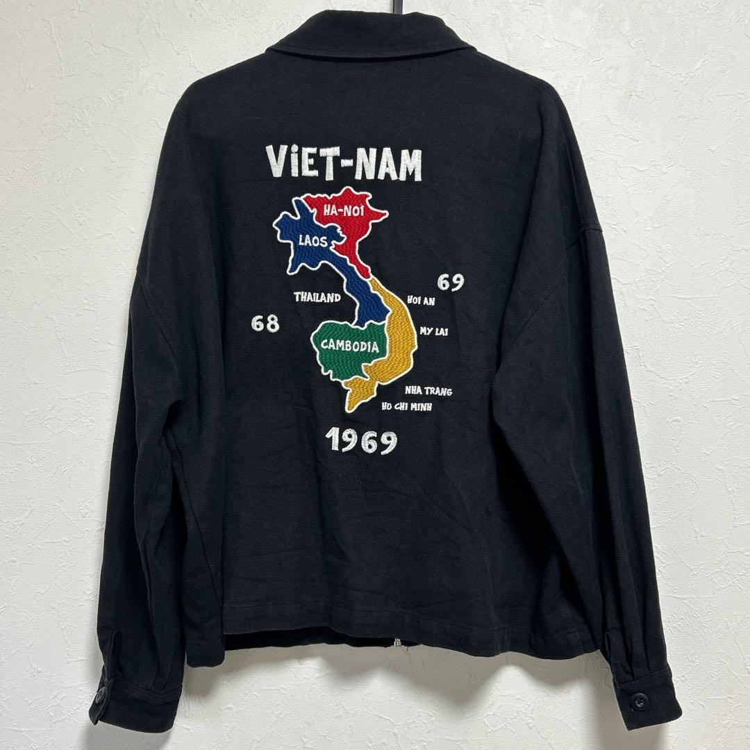 ベトジャン VIET-NAM ベトナム 地図 1969 刺繍 フリーサイズ