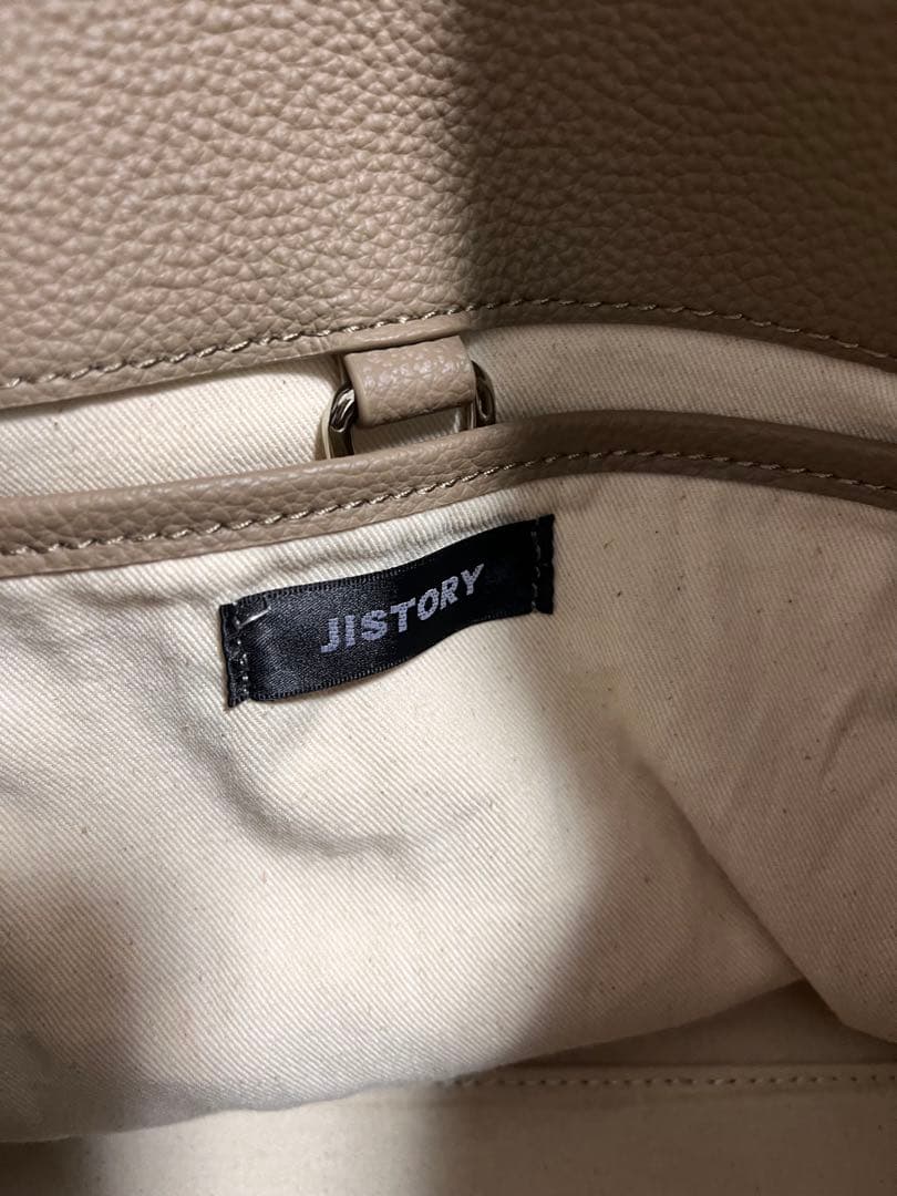 jistory レザーボストンバッグ ベージュ