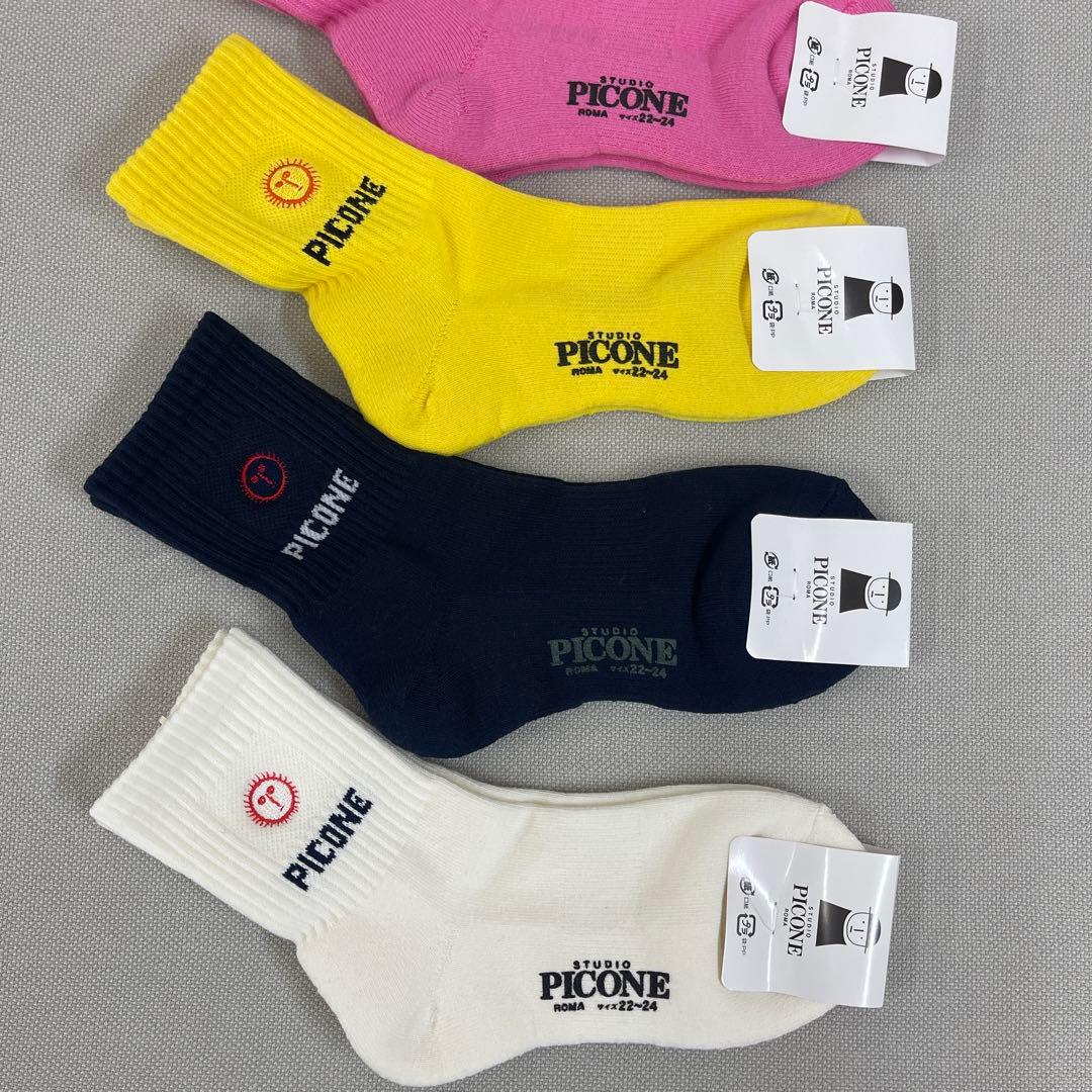 PICONE リブソックス 6足セット 22-24cm