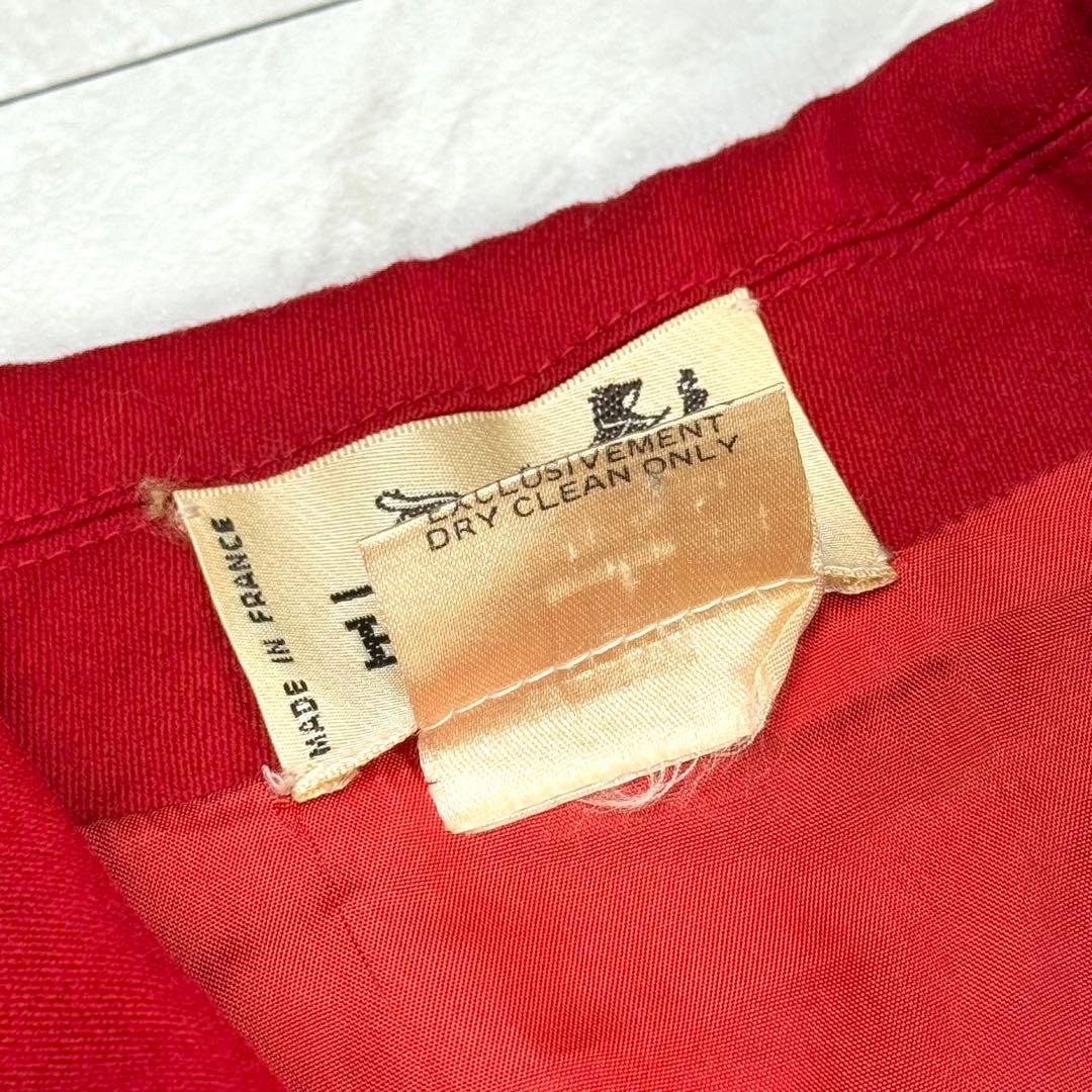 極美品 エルメス ウール ロング ワンピース コート ベルト 刻印ボタン