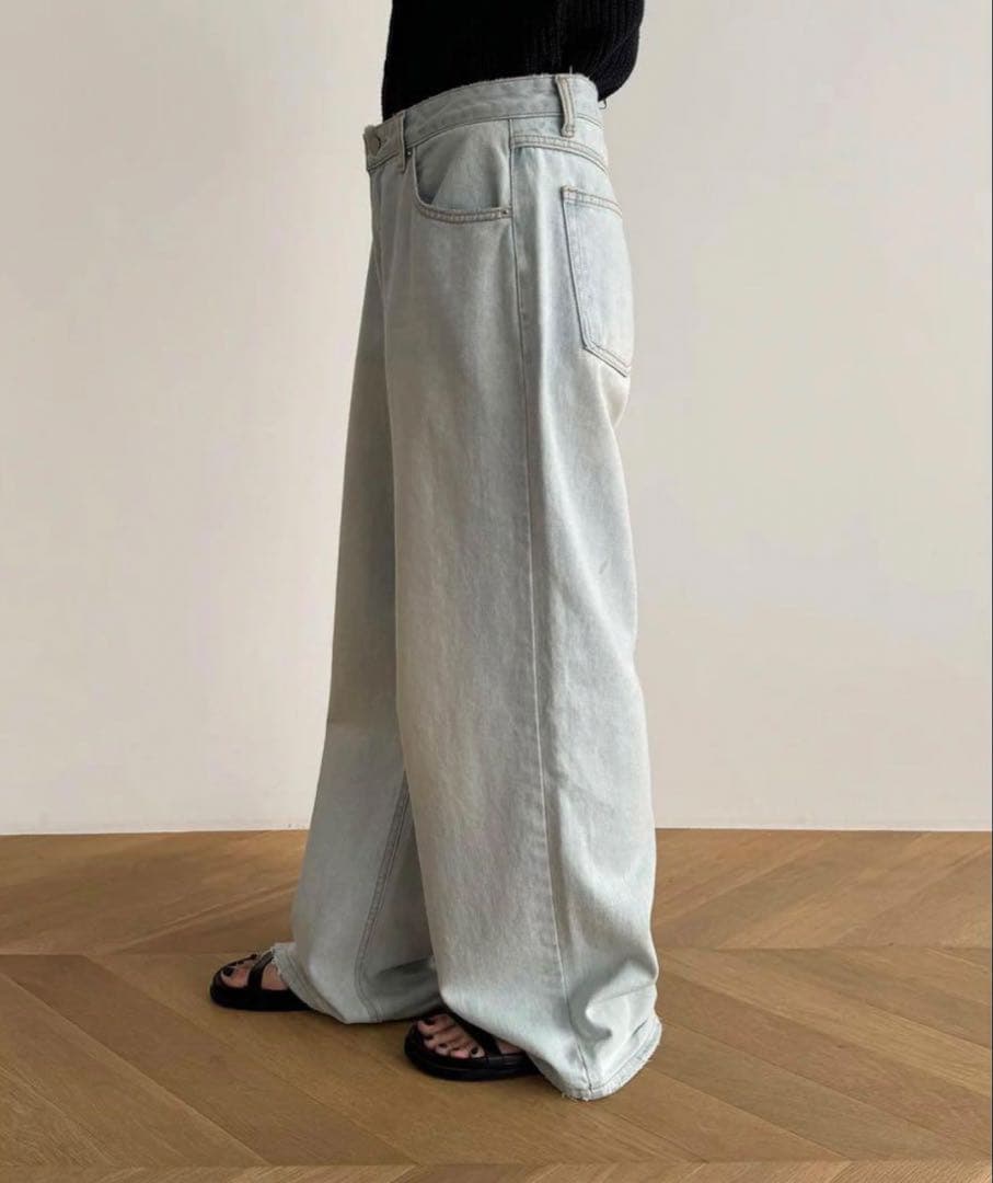 ✨新品【CANALJEAN ElmarエルマールワイドバギーデニムパンツS】完売
