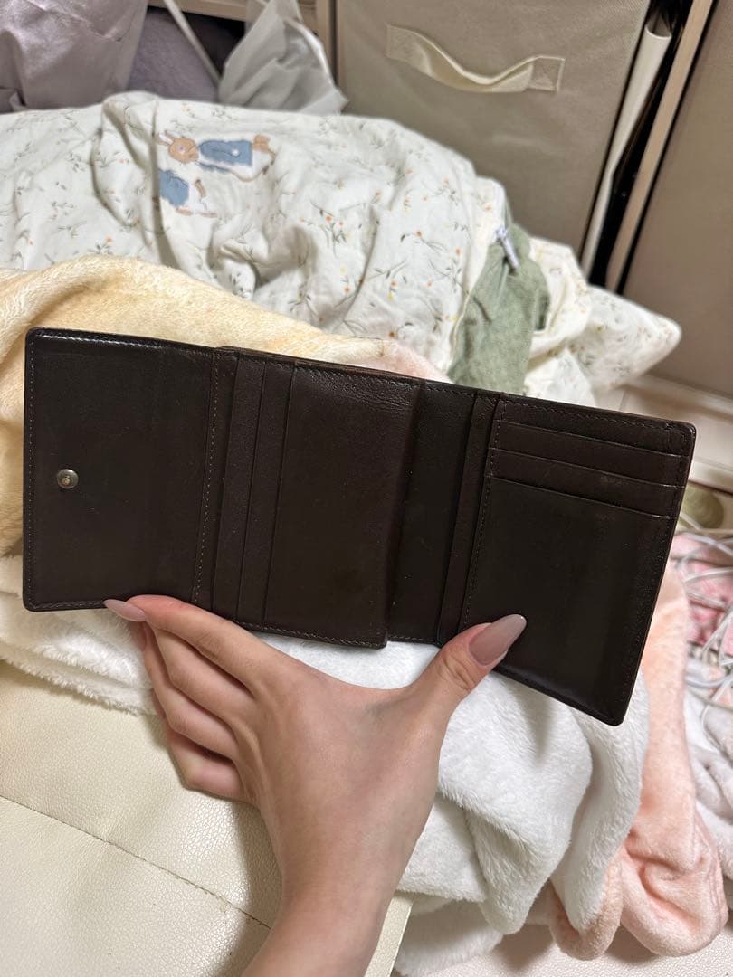 Burberry バーバリー ピンクチェック柄 二つ折り財布