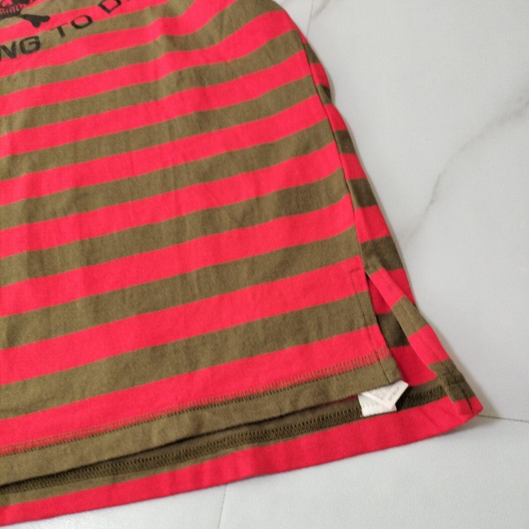 Vivienne Westwood スカルプリント 半袖Tシャツ ボーダー L