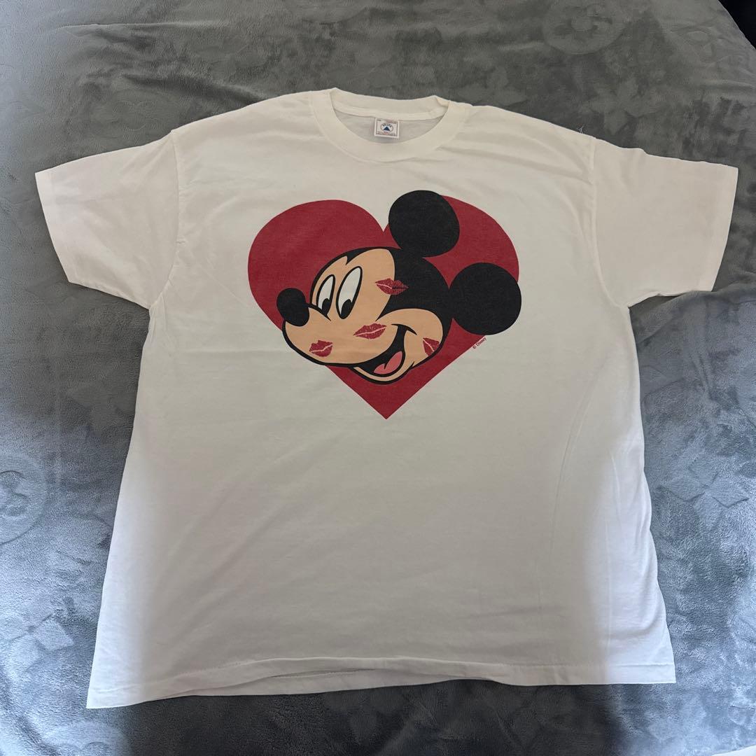 デッドストック　90s ミッキーキスマークTシャツ ディズニー