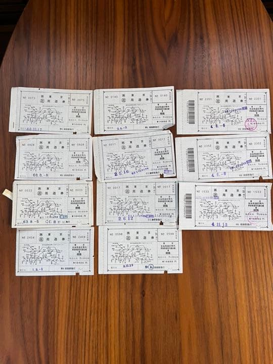 【切符まとめ売り】東京周遊券58枚　国鉄、JNR、JR