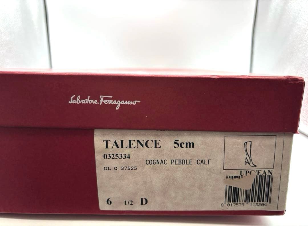 極美品Ferragamo サルバトーレフェラガモブラウンレザー ロングブーツ