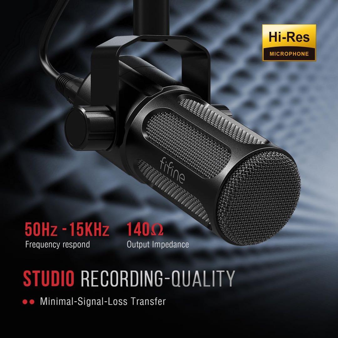 FIFINE XLR 高性能 ダイナミックマイク XLR端子のみ搭載 同