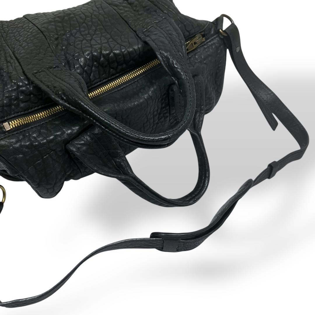ALEXANDER WANG ボストン ショルダーバッグ ロッコ　シボ革y2k