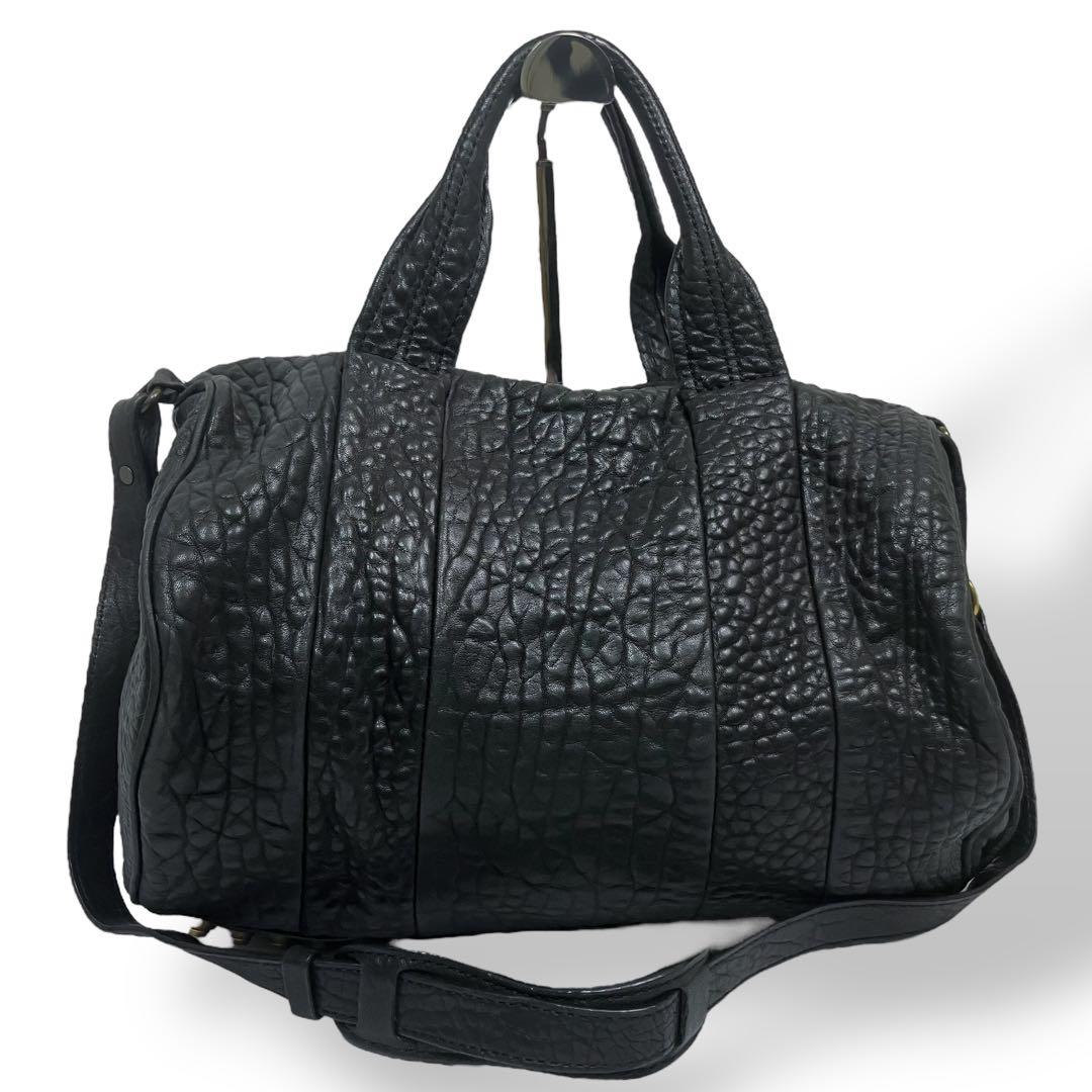 ALEXANDER WANG ボストン ショルダーバッグ ロッコ　シボ革y2k