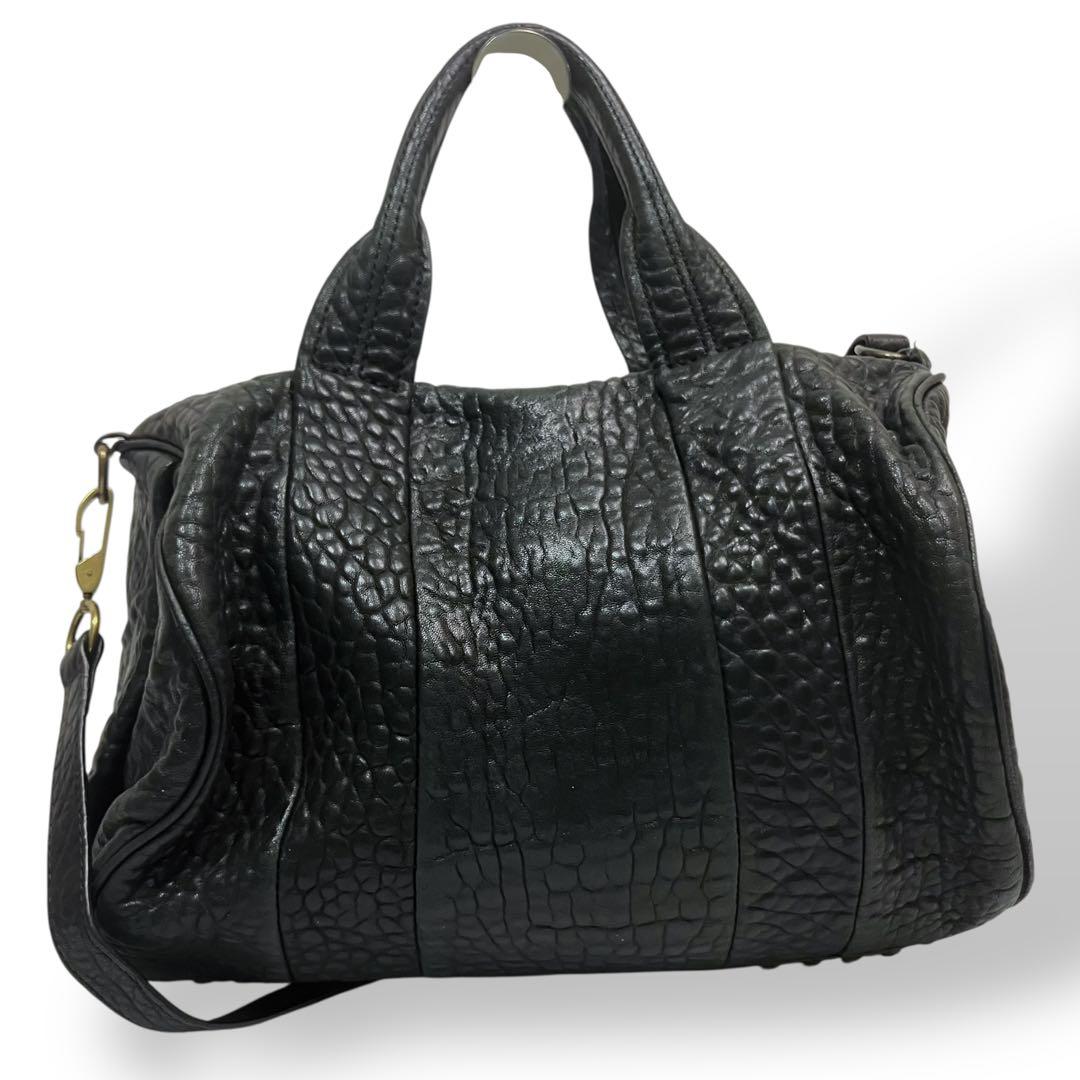 ALEXANDER WANG ボストン ショルダーバッグ ロッコ　シボ革y2k
