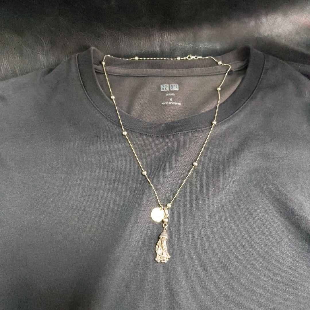 シルバー925 Paul Smith タッセル ネックレス イタリア製 7.8g