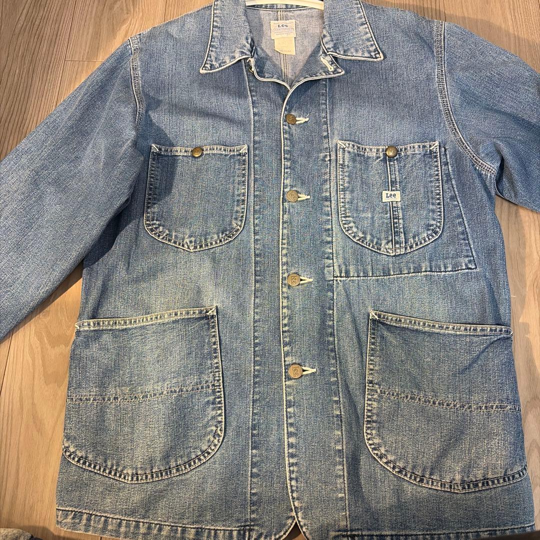【値下げ】Lee 91-J ハウスタグ 加工 デニムカバーオール 復刻 M