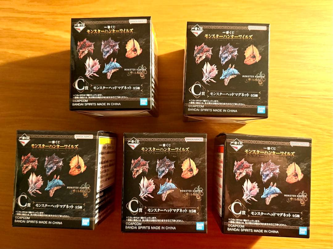 モンスターハンターワイルズ 1番くじ C賞 ヘッドマグネット コンプ 5種