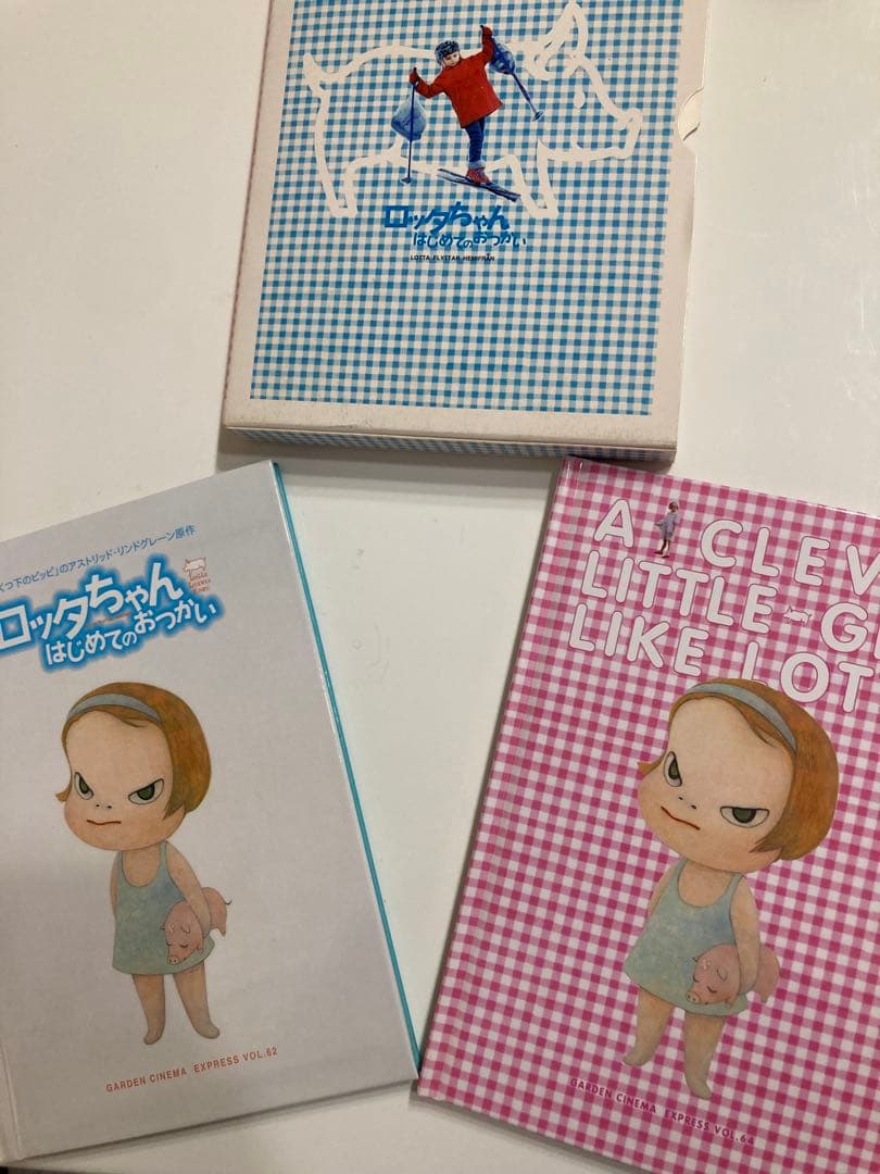 ロッタちゃん DVD2本＋劇場パンフ2冊＋バムセぬいぐるみ2体 北欧映画