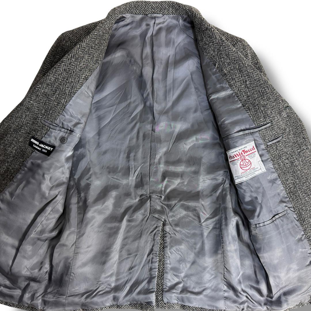 J7321 美品 リングヂャケット ハリスツイードヘリンボージャケット 93