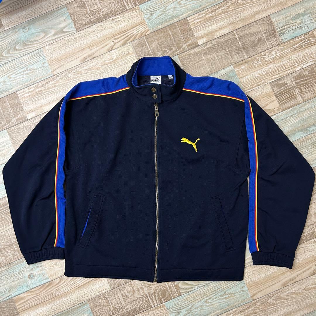 PUMA プーマ ジャージ セットアップ トラックジャケット レトロ L 紺