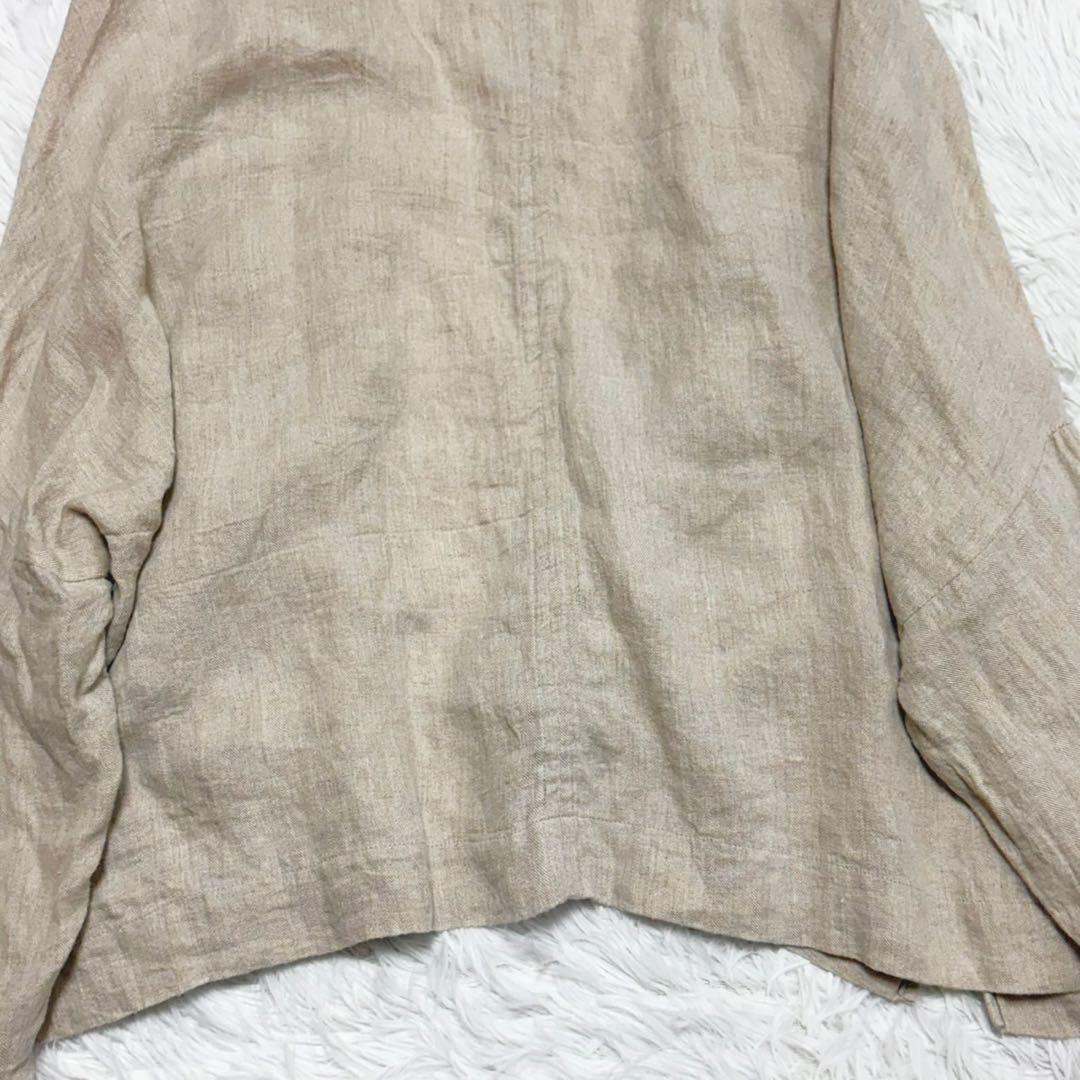 ICHI Antiquites リネン100% カーディガン　羽織り