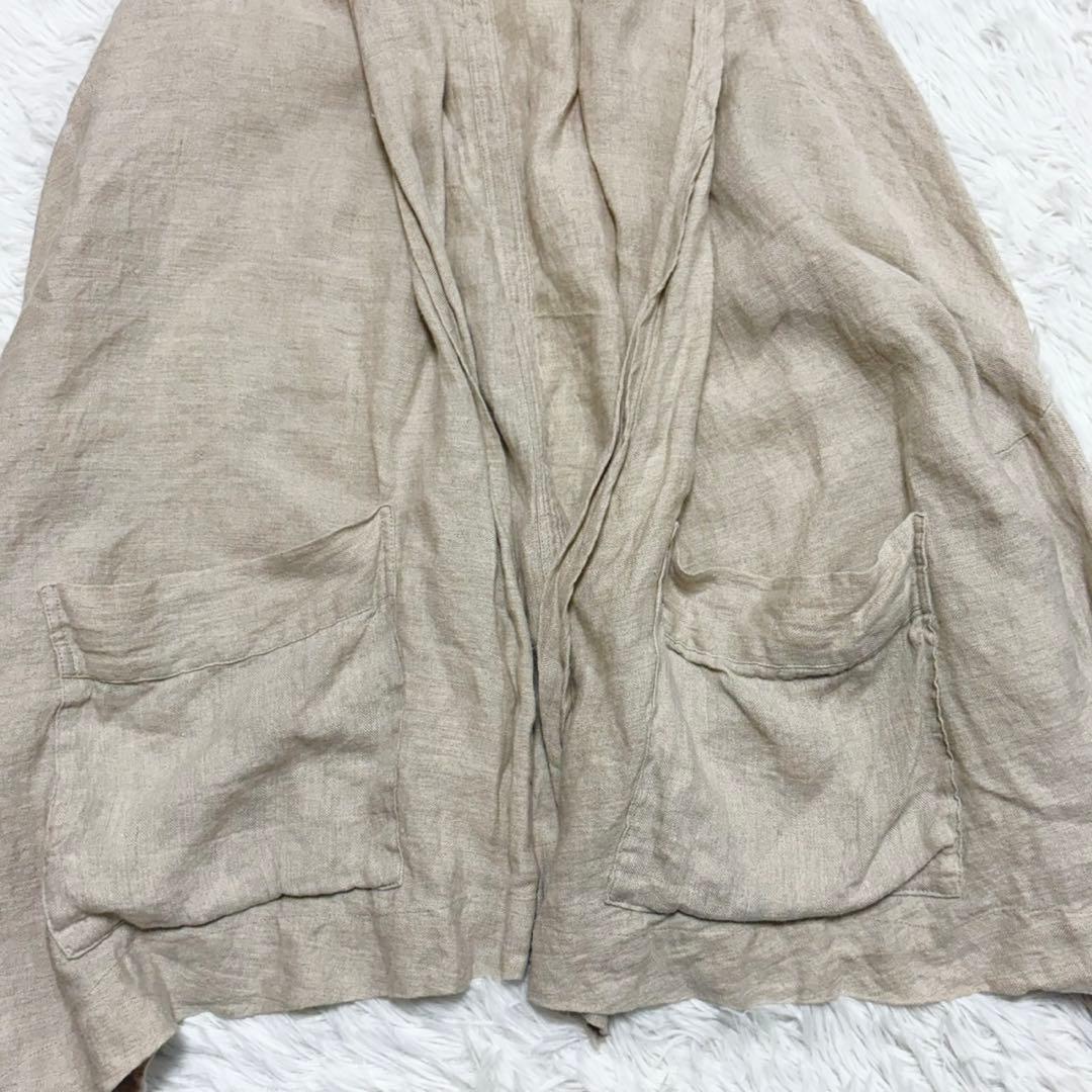ICHI Antiquites リネン100% カーディガン　羽織り