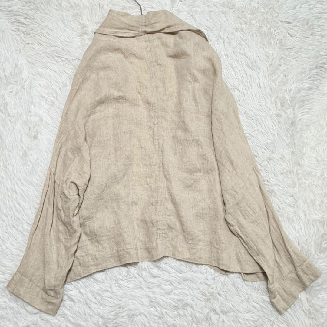 ICHI Antiquites リネン100% カーディガン　羽織り