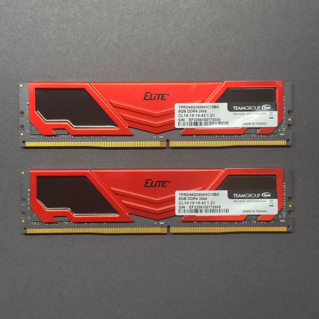 DDR4 2666MHz PC4-21300 16GB (8GBx2枚)
