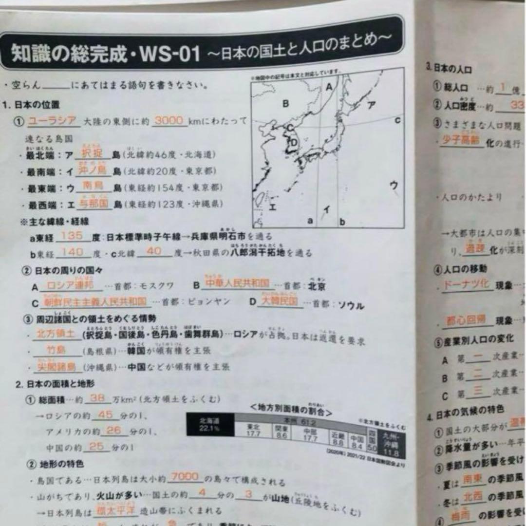 ㉓AA 最新版　サピックス　SAPIX 社会　知識の総完成　36回分　欠番なし
