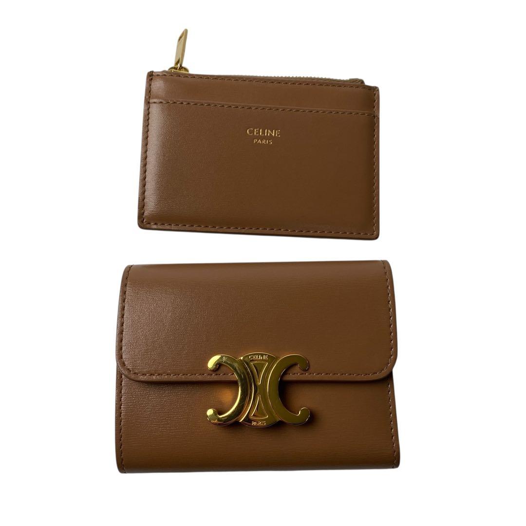 セリーヌCELINE トリオンフ 二つ折り財布 ケース