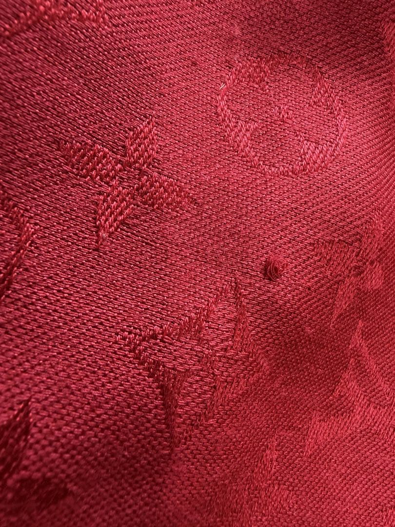 LOUIS VUITTON モノグラム ショール ストール（レッド）