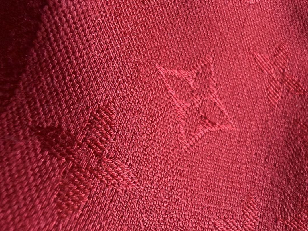 LOUIS VUITTON モノグラム ショール ストール（レッド）