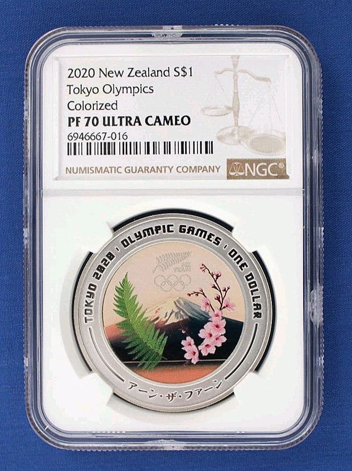 NGC PF70 UC 2020 ニュージーランド 東京オリンピック　銀貨