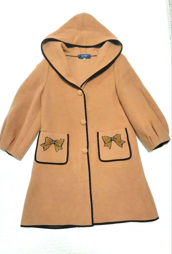 M’S GRACY エムズグレイシー ウールコート フード付き