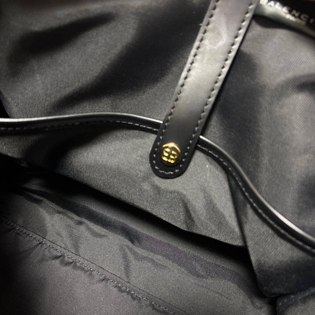 希少　BALENCIAGA ACE ブラック ボストンバッグ　ゴールド金具