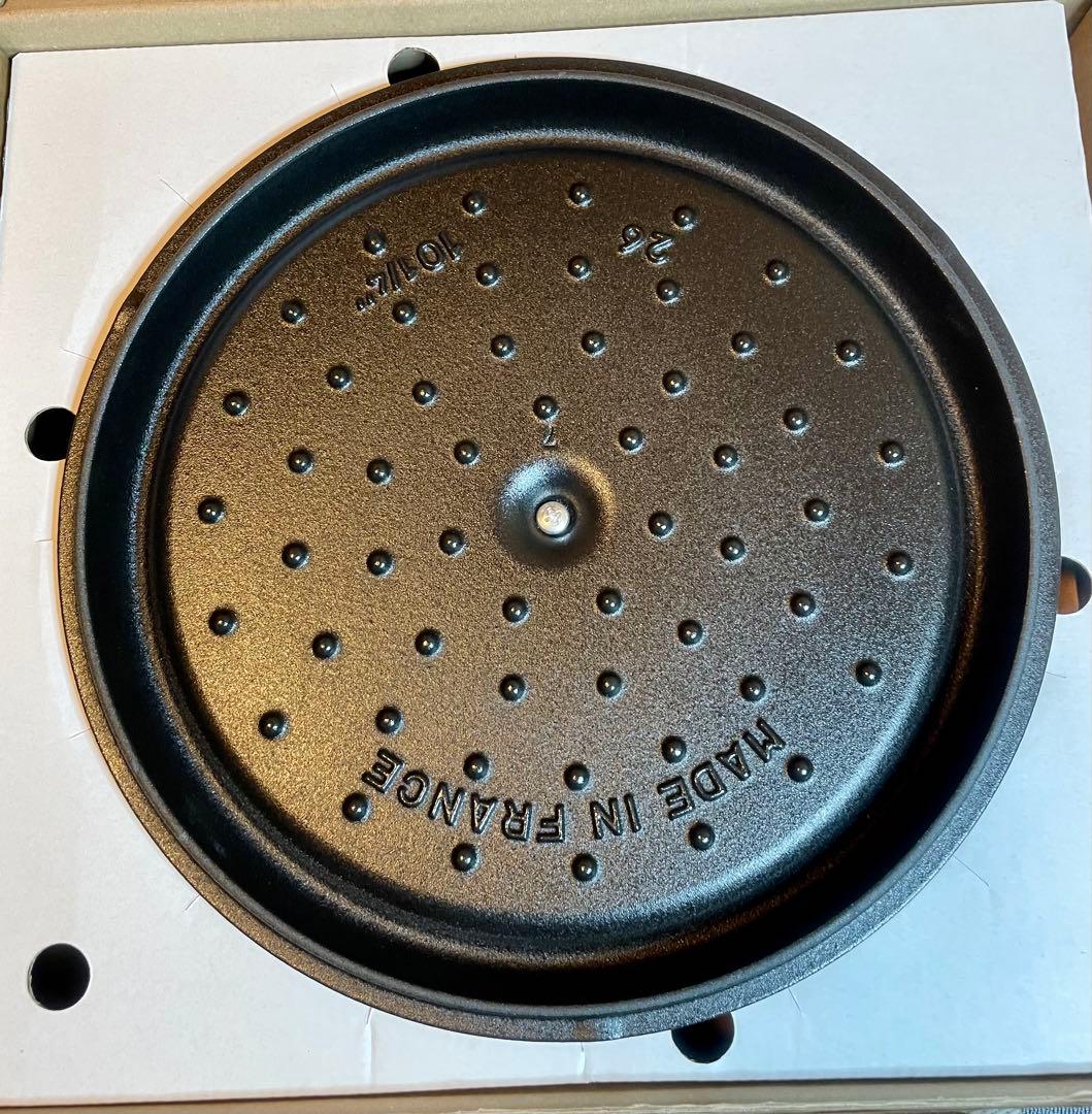 staub ストウブ シャロー ココットラウンド 人気のブラック 26cm