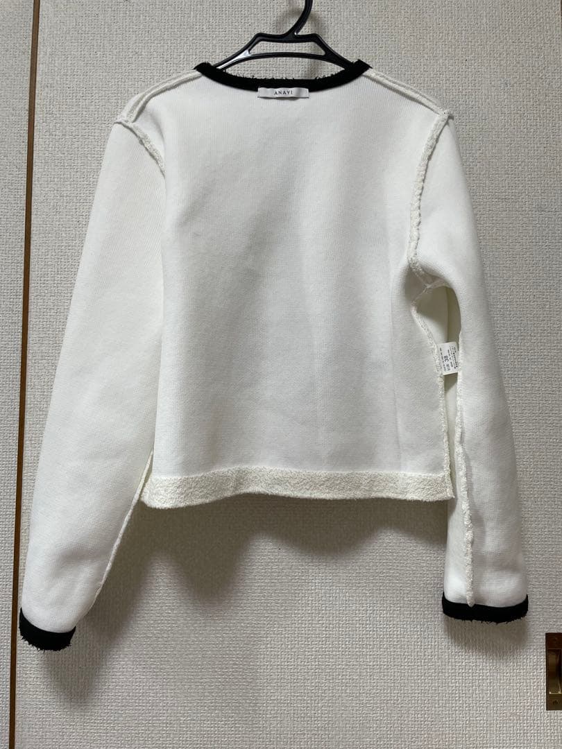 misako 様【タグ有完売品】ANAYI コットンブークレ配色カーディガン
