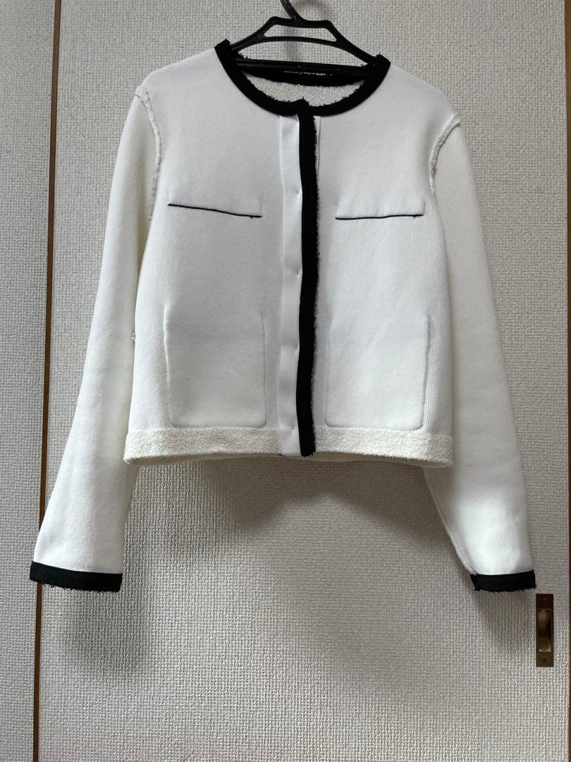 misako 様【タグ有完売品】ANAYI コットンブークレ配色カーディガン
