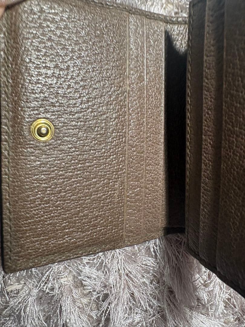 GUCCI 二つ折り財布 ベージュ/ブラウン
