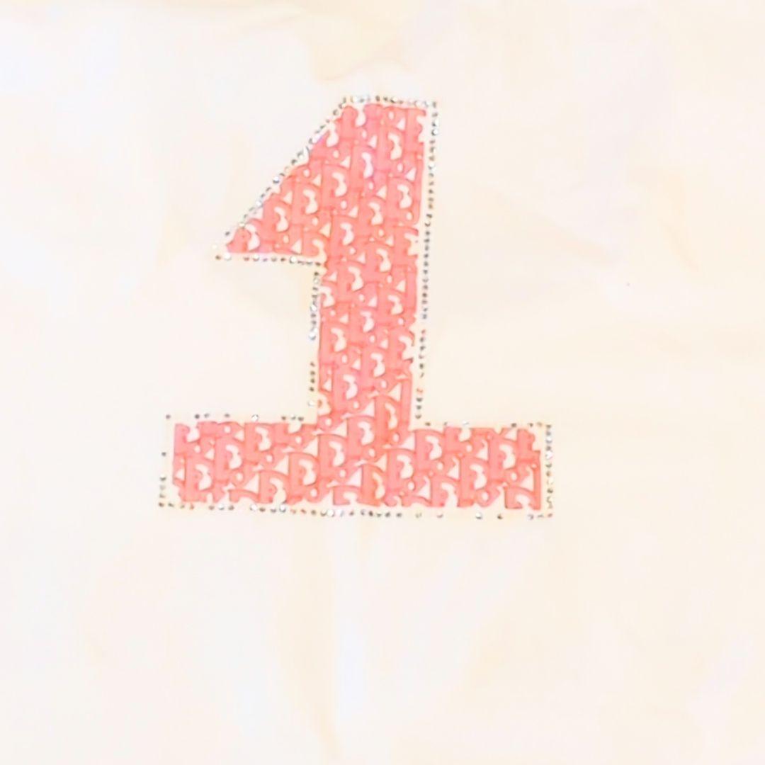 ゆりこ商品 ディオール Tシャツ グリッターピンク ホワイト